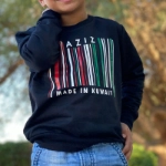Picture of Black Pullover For Kids - Barcode Design (With Name Printing)
