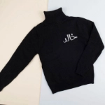 Picture of Black High-Neck Soft Sweater For Kids (With Fixed Name Embroidery)