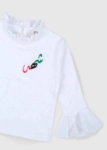 Picture of White Top With White Cuffs And Collar For Girls - 23SS0TB467172(With Name Embroidery Option)