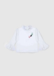 Picture of White Top With White Cuffs And Collar For Girls - 23SS0TB467172(With Name Embroidery Option)