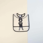 Picture of 5 Pcs Waterproof Black Bear Bib Set For Baby
