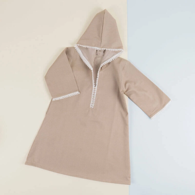 Picture of Brown Stripes Moroccan Dishdasha For Boys (With Name Printing Option)