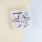 Picture of Three Pieces White Floral Engraved Cradle Cover For Newborn