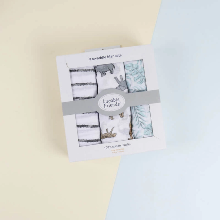 Picture of Three Pieces White Floral Engraved Cradle Cover For Newborn