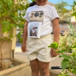Picture of White Camera T-Shirt With Custom Picture For Kids (With Picture Printing)
