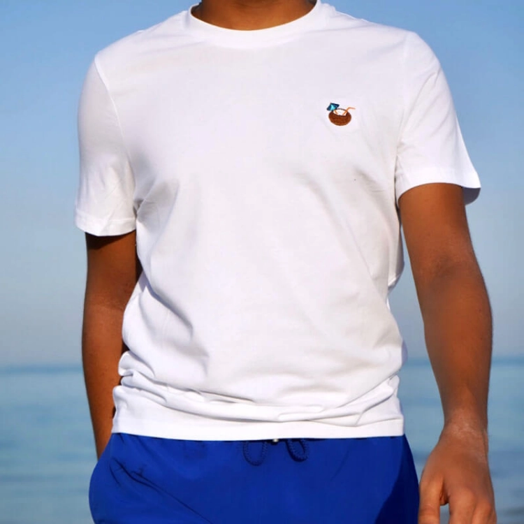 Picture of Coconut Drink Design Slim Fit T-Shirt