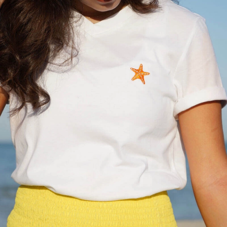 Picture of Starfish Design Slim Fit T-Shirt