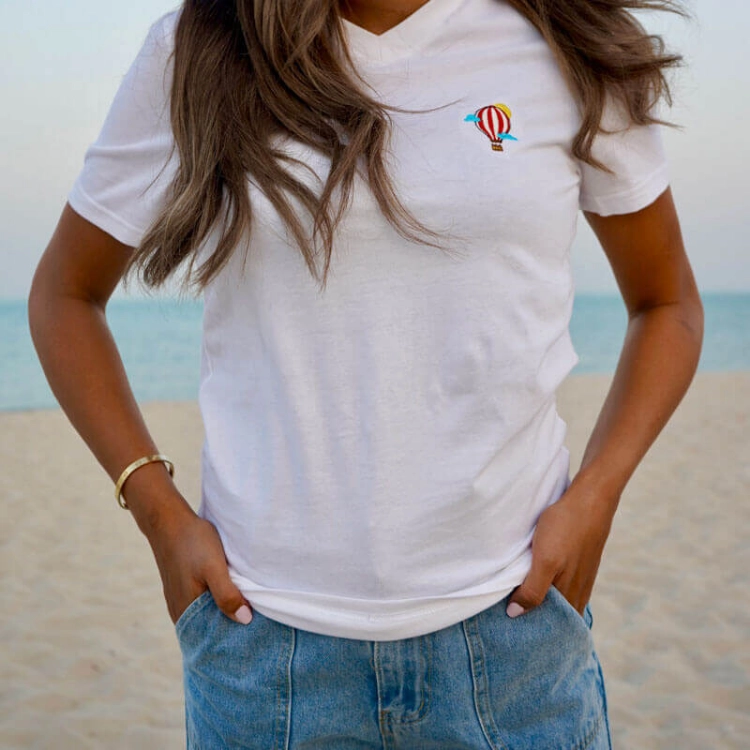 Picture of Air Balloon Design Slim Fit T-Shirt