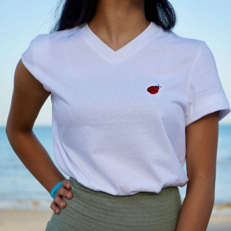 Picture of Lady Bug Design Slim Fit T-Shirt