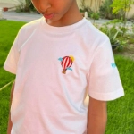 Picture of Air Balloon Design Slim Fit T-Shirt For Kids (With Name Embroidery)