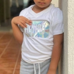 Picture of White T-Shirt Chrome Edition For Kids (With Name Printing)