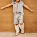 Picture of Grey Training Summer Set For Boys (With Alphabet Printing Option)