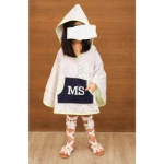 Picture of White And Yellow Summer Cape For Kids (With Alphabet Printing Option)