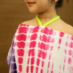 Picture of Tie Dye Off-Shoulder Summer Dress With Head Band For Girls