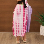 Picture of Tie Dye Off-Shoulder Summer Dress With Head Band For Girls