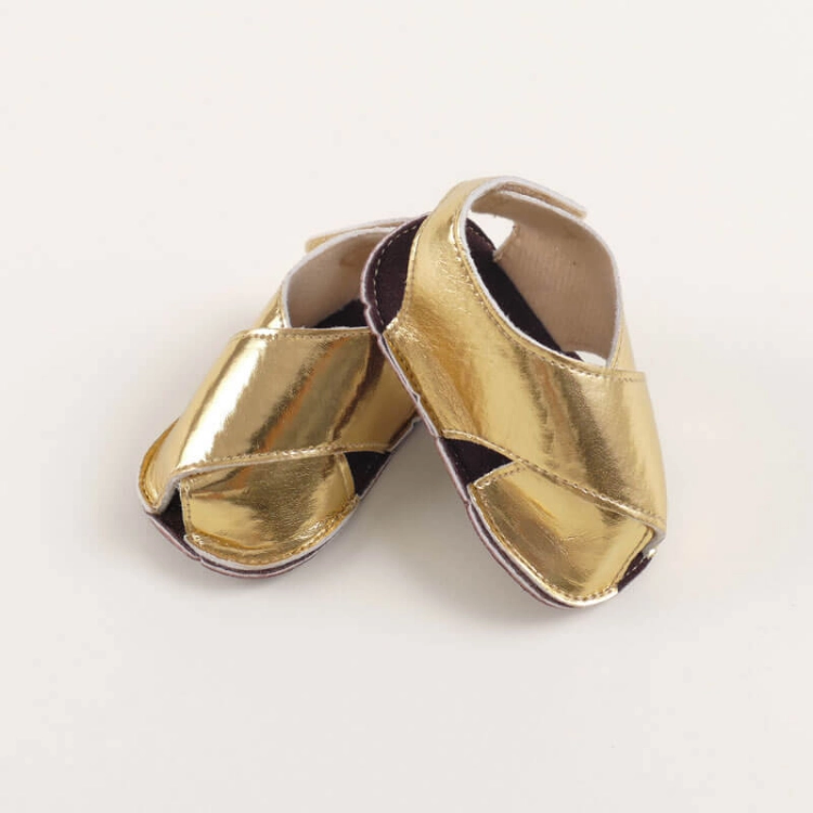 Picture of Golden Glossy Sandal For Baby