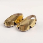 Picture of Golden Glossy Sandal For Baby