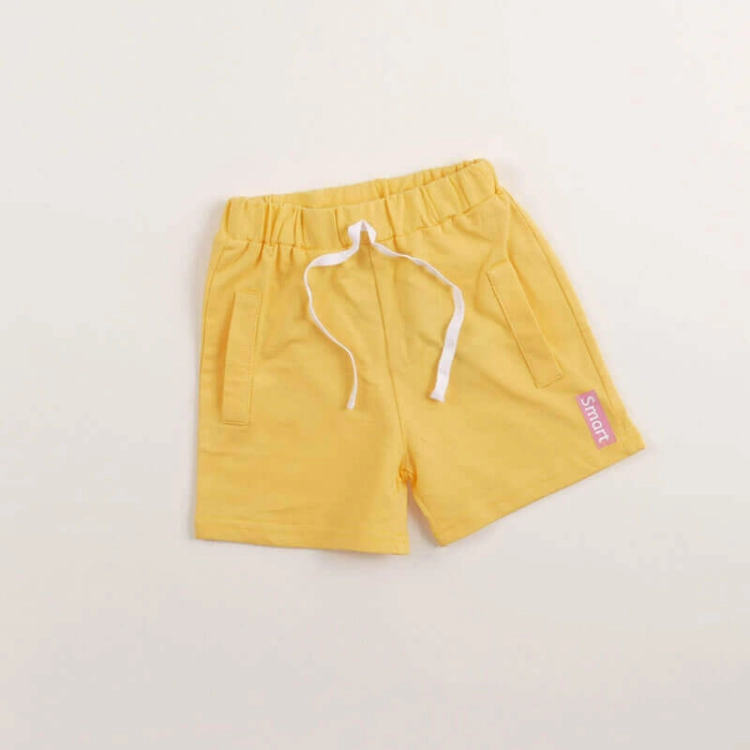 Picture of Yellow Imprint Shorts For Kids (With Name Embroidery Option)