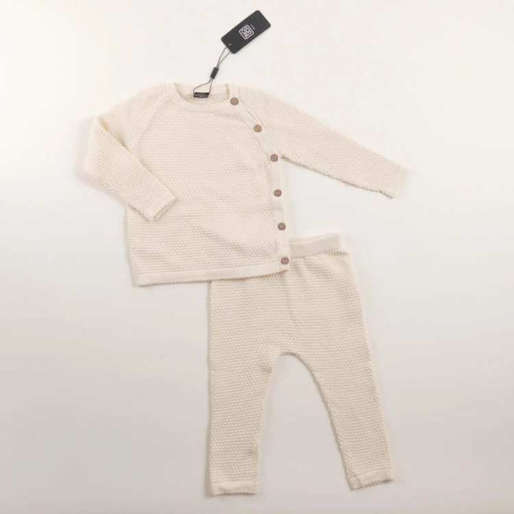 Picture of Beige Sweater Set For Kids (With Name Embroidery Option)