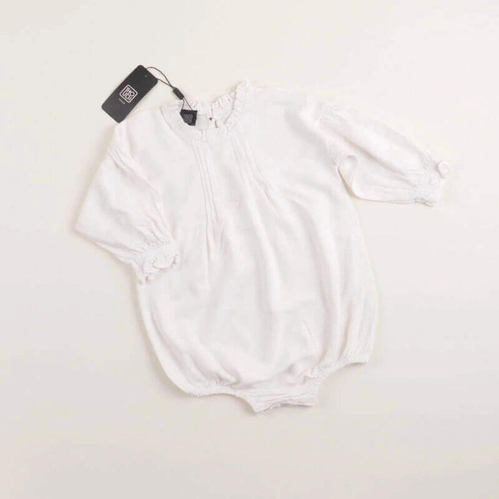 Picture of White Classic Fold Suit For Newborns (With Name Embroidery Option)
