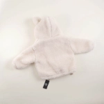Picture of Off White Teddy Jacket Hoodie For Baby Girl (With Name Embroidery Option)