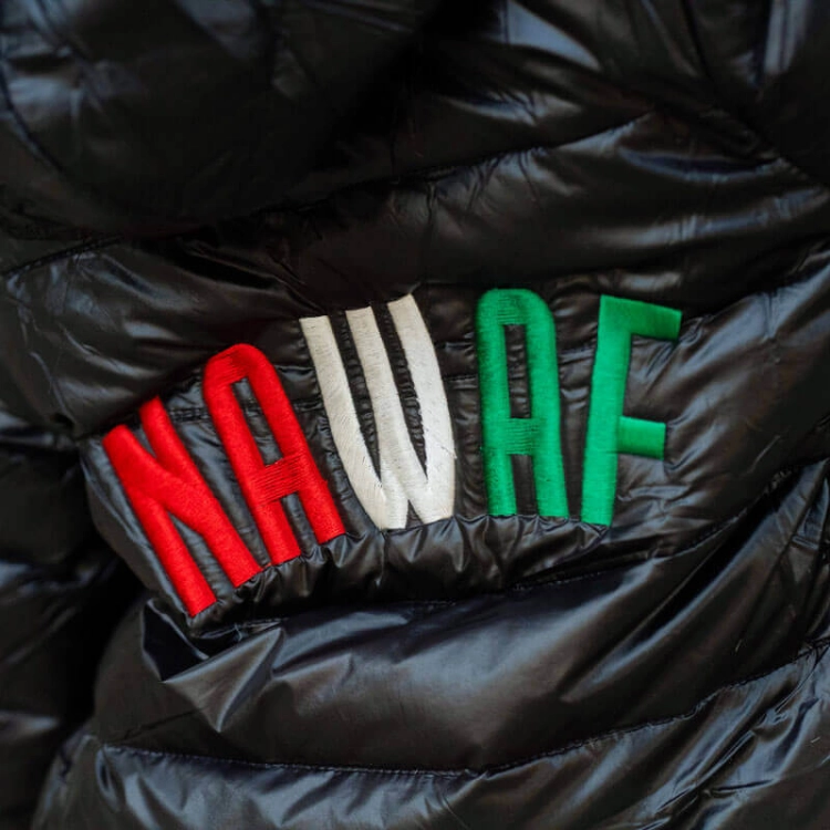 Picture of Black National Day Winter Jacket With Hoodie For Kids (With Name Embroidery)