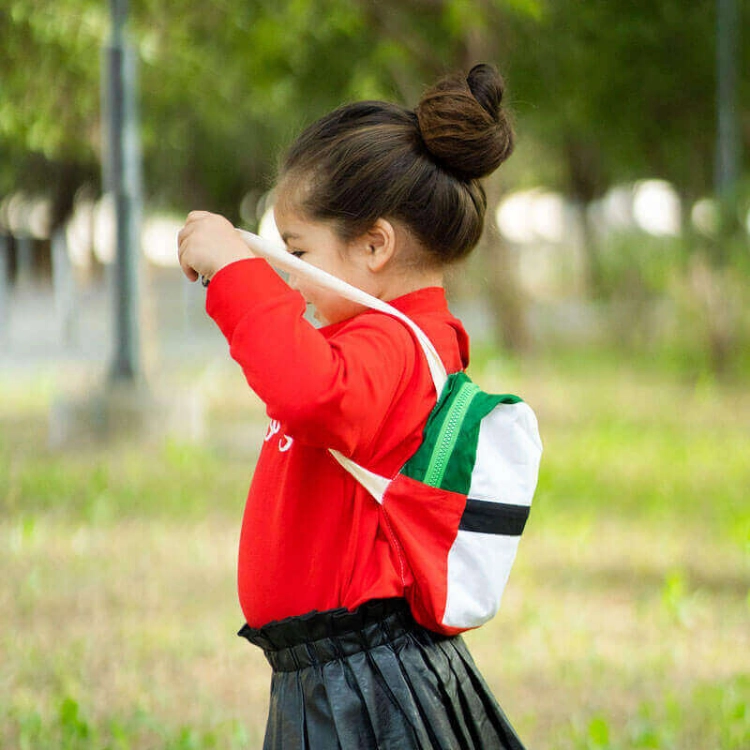 Picture of Red Top With Attached Bag For Kids (With Name Embroidery Option)