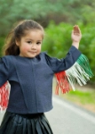 Picture of Feather Sleeves Jacket Top For Girls (With Name Embroidery Option)