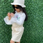 Picture of Bundle Set C - White Top With Off White Shorts