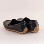 Picture of Black Leather Loafer Shoes For Boys