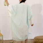 Picture of Baby Blue Kimono Arabic Font Dress For Girls