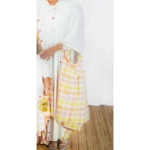 Picture of Yellow Orange Checkered Daraa For Women