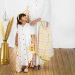 Picture of Yellow Orange Checkered Daraa For Women