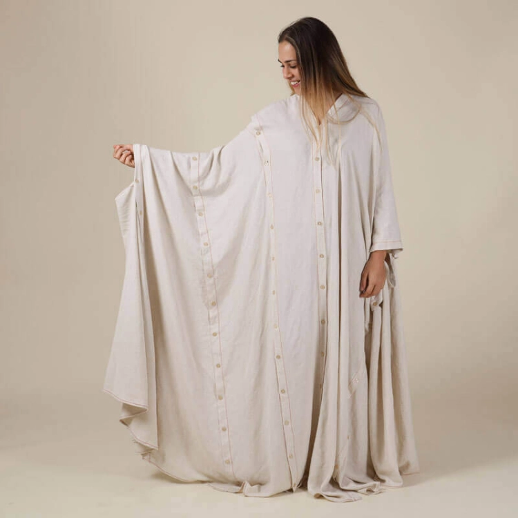 Picture of Beige Checkered Daraa For Women