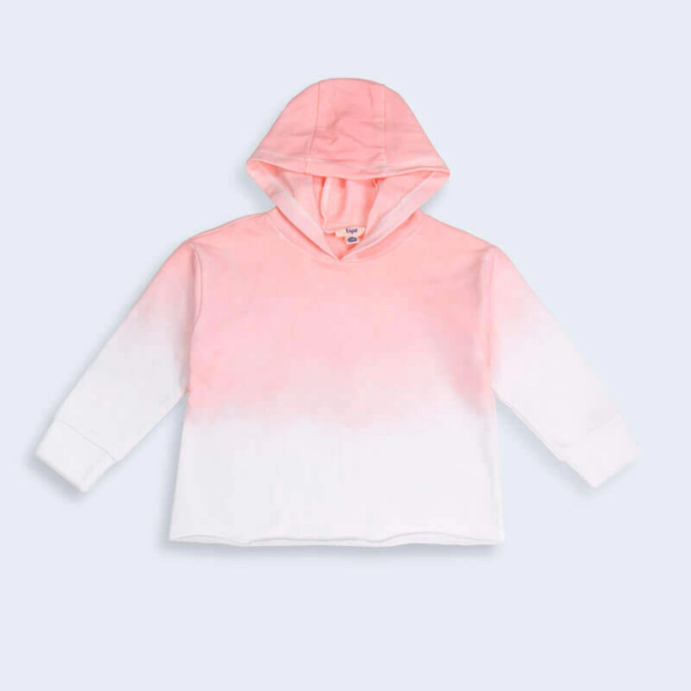 Picture of Tiya Pink And White Shirt With Hood  (With Embroidery Option)