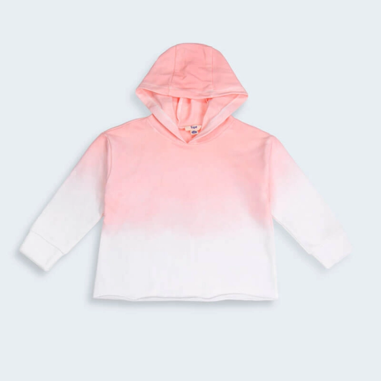 Picture of Tiya Pink And White Shirt With Hood  (With Embroidery Option)