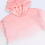 Picture of Tiya Pink And White Shirt With Hood  (With Embroidery Option)