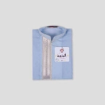 Picture of Sky Blue Dagla With Silver Embroidery For Boys (With Name Embroidery Option)