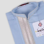 Picture of Sky Blue Dagla With Silver Embroidery For Boys (With Name Embroidery Option)