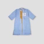 Picture of Sky Blue Dagla With Gold Embroidery For Boys (With Name Embroidery Option)