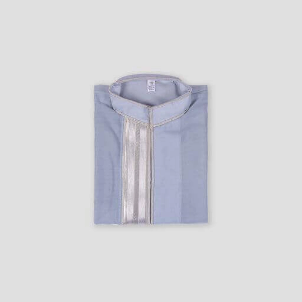 Picture of Light Grey Dagla With Silver Embroidery For Boys (With Name Embroidery Option)