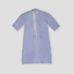 Picture of Light Grey Dagla With Silver Embroidery For Boys (With Name Embroidery Option)