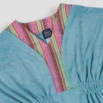 Picture of Turquoise Sadu Towel Dress For Girls (With Name Embroidery Option)
