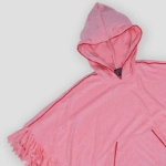 Picture of Pastel Pink Fringe Towel Cape For Girls (With Name Embroidery Option)
