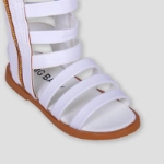 Picture of White Roman Boots For Girls