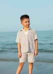 Picture of Grey Polo Towel Set For Boys (With Embroidery Option)
