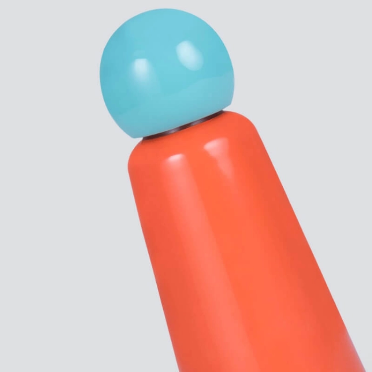 Picture of Orange And Blue Vacuum Water Bottle - 500ml (With Name Printing Option)