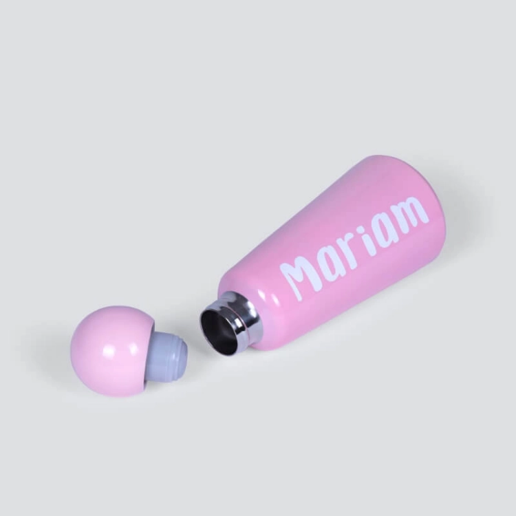 Picture of Pink Vacuum Water Bottle - 500ml (With Name Printing Option)