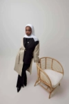 Picture of Black And Beige Coat For Women