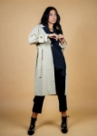 Picture of Black And Beige Coat For Women